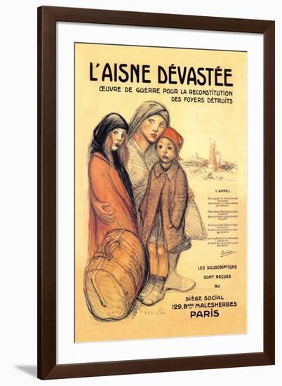 L'Aisne Devastee, c.1918-Théophile Alexandre Steinlen-Framed Art Print