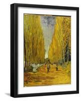L'Allee Des Alyscamps, Arles, 1888-Vincent van Gogh-Framed Giclee Print