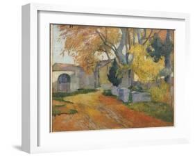 L'Allee Des Alyscamps-Paul Gauguin-Framed Giclee Print