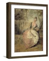 L'Amante Inquiète, 1716-1720-Jean Antoine Watteau-Framed Giclee Print