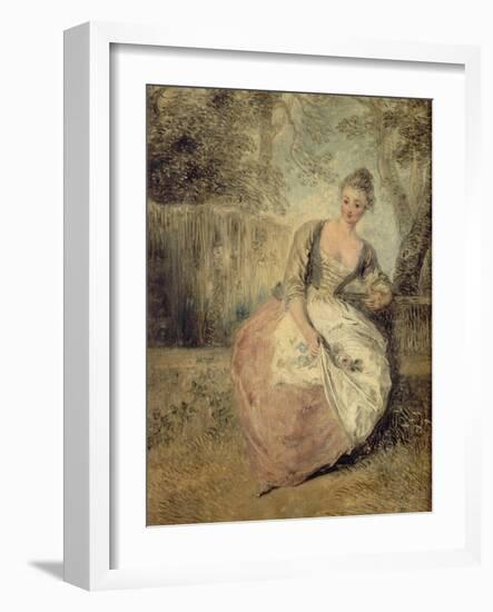 L'Amante Inquiète, 1716-1720-Jean Antoine Watteau-Framed Giclee Print