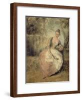 L'Amante Inquiète, 1716-1720-Jean Antoine Watteau-Framed Giclee Print