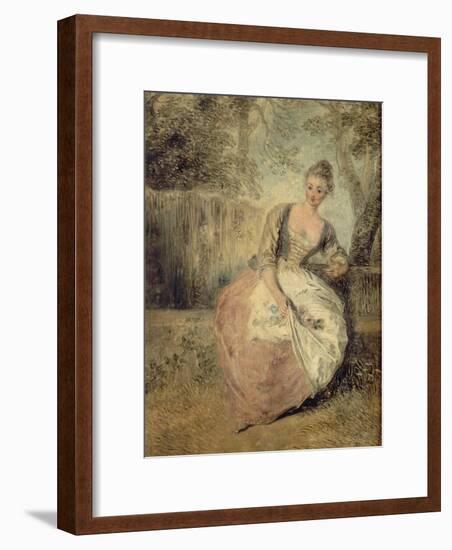 L'Amante Inquiète, 1716-1720-Jean Antoine Watteau-Framed Giclee Print