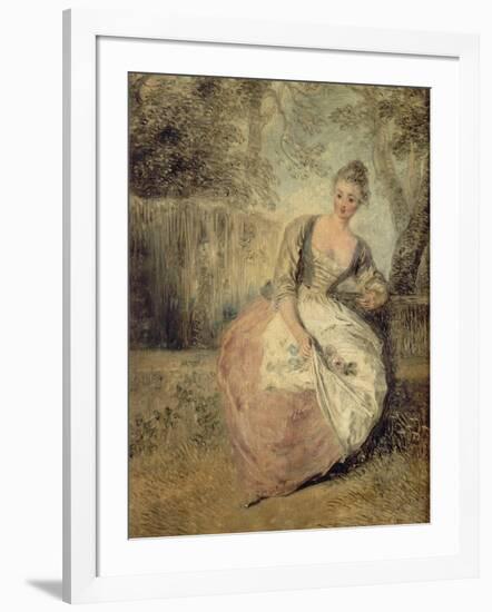 L'Amante Inquiète, 1716-1720-Jean Antoine Watteau-Framed Giclee Print