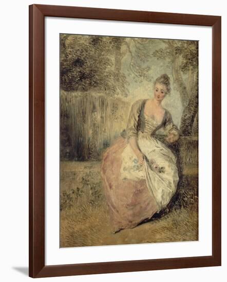 L'Amante Inquiète, 1716-1720-Jean Antoine Watteau-Framed Giclee Print