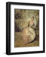 L'Amante Inquiète, 1716-1720-Jean Antoine Watteau-Framed Giclee Print