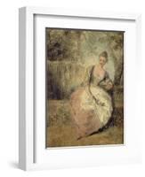 L'Amante Inquiète, 1716-1720-Jean Antoine Watteau-Framed Giclee Print