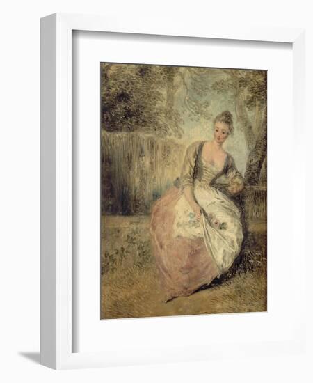 L'Amante Inquiète, 1716-1720-Jean Antoine Watteau-Framed Giclee Print