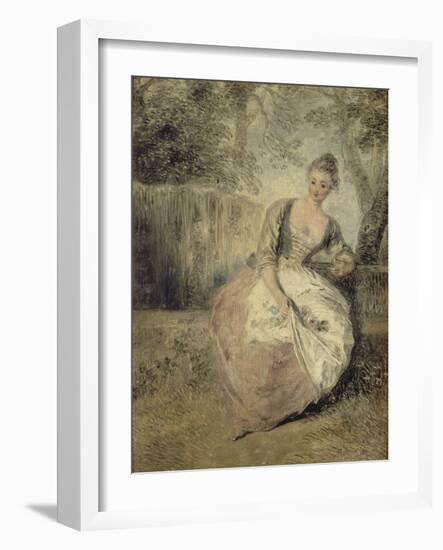 L'amante inquiète-Jean Antoine Watteau-Framed Giclee Print