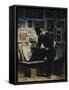 L'amateur d'estampes-Honoré Daumier-Framed Stretched Canvas