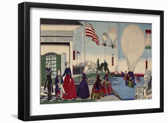 L'Amérique-Utagawa Yoshitora-Framed Giclee Print