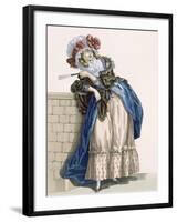 L'Amiable Cephise, Engraved by Dupin, Plate No.205 from 'Galeries Des Modes Et Costumes Francais'-Francois Louis Joseph Watteau-Framed Giclee Print