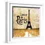 L'amour de Paris Gold-Dan Meneely-Framed Art Print