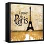 L'amour de Paris Gold-Dan Meneely-Framed Stretched Canvas