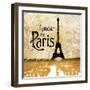 L'amour de Paris Gold-Dan Meneely-Framed Art Print