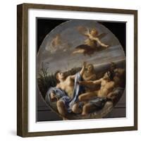 L'Amour dérobe la foudre à Jupiter-Eustache Le Sueur-Framed Giclee Print