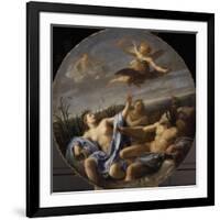 L'Amour dérobe la foudre à Jupiter-Eustache Le Sueur-Framed Giclee Print