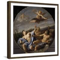 L'Amour dérobe la foudre à Jupiter-Eustache Le Sueur-Framed Giclee Print