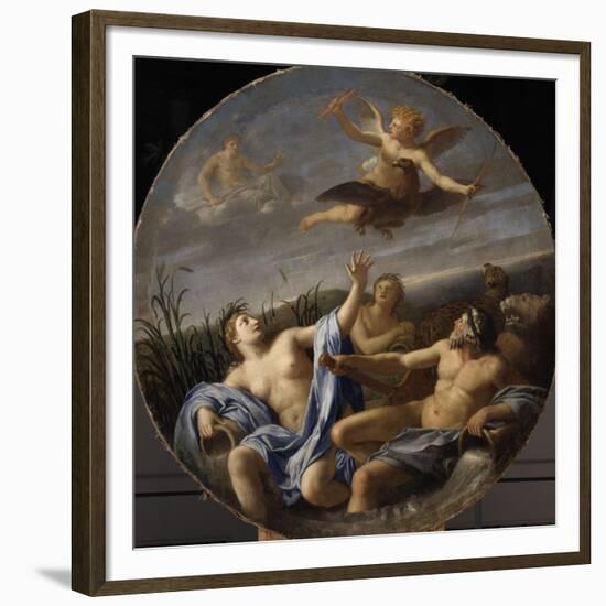 L'Amour dérobe la foudre à Jupiter-Eustache Le Sueur-Framed Giclee Print