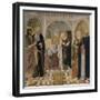 L'Annonciation et quatre saints. Avec saint Jean-Baptiste, saint Antoine, sainte Catherine et-Cosimo Rosselli-Framed Giclee Print