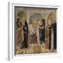 L'Annonciation et quatre saints. Avec saint Jean-Baptiste, saint Antoine, sainte Catherine et-Cosimo Rosselli-Framed Giclee Print