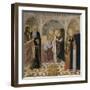 L'Annonciation et quatre saints. Avec saint Jean-Baptiste, saint Antoine, sainte Catherine et-Cosimo Rosselli-Framed Giclee Print