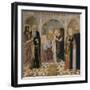 L'Annonciation et quatre saints. Avec saint Jean-Baptiste, saint Antoine, sainte Catherine et-Cosimo Rosselli-Framed Giclee Print