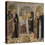 L'Annonciation et quatre saints. Avec saint Jean-Baptiste, saint Antoine, sainte Catherine et-Cosimo Rosselli-Stretched Canvas