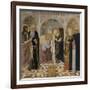 L'Annonciation et quatre saints. Avec saint Jean-Baptiste, saint Antoine, sainte Catherine et-Cosimo Rosselli-Framed Giclee Print