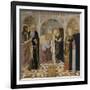 L'Annonciation et quatre saints. Avec saint Jean-Baptiste, saint Antoine, sainte Catherine et-Cosimo Rosselli-Framed Giclee Print