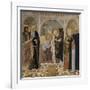 L'Annonciation et quatre saints. Avec saint Jean-Baptiste, saint Antoine, sainte Catherine et-Cosimo Rosselli-Framed Giclee Print