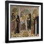 L'Annonciation et quatre saints. Avec saint Jean-Baptiste, saint Antoine, sainte Catherine et-Cosimo Rosselli-Framed Giclee Print