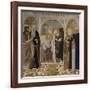 L'Annonciation et quatre saints. Avec saint Jean-Baptiste, saint Antoine, sainte Catherine et-Cosimo Rosselli-Framed Giclee Print