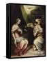 L'Annonciation (partie centrale d'un triptyque)-Giorgio Vasari-Framed Stretched Canvas