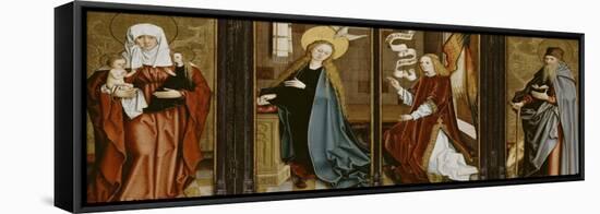 L'Annonciation, Sainte Anne Trinitaire, Saint Antoine Abbé-Bartholomaüs Zeitblom-Framed Stretched Canvas