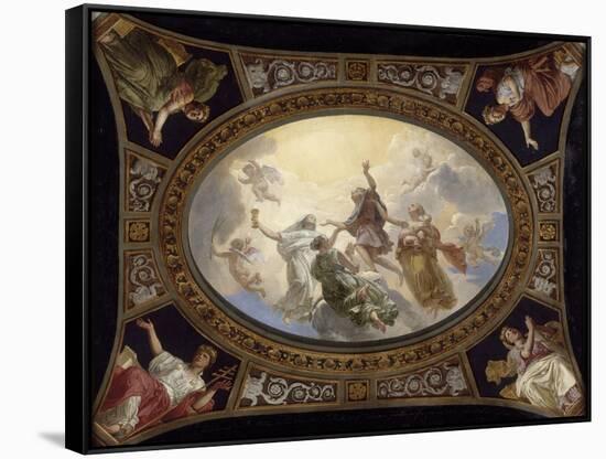 L'Apothéose de saint Roch-de Pujol Alexandre-Denis Abel-Framed Stretched Canvas