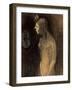 L'apparition (Charcoal on Paper)-Odilon Redon-Framed Giclee Print