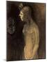 L'apparition (Charcoal on Paper)-Odilon Redon-Mounted Giclee Print