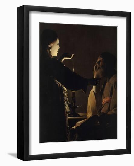 L'Apparition de l'ange à saint Joseph, dit aussi Le Songe de saint Joseph-Georges de La Tour-Framed Giclee Print