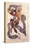 L'Apres Midi d'Un Faune, Costume Design for Nijinsky (1890-1950)-Leon Bakst-Stretched Canvas