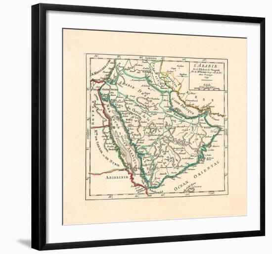L'Arabie, 1749-Robert De Vaugondy-Framed Premium Giclee Print