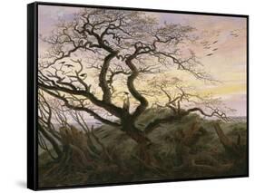 L'Arbre aux corbeaux-Caspar David Friedrich-Framed Stretched Canvas