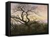 L'Arbre aux corbeaux-Caspar David Friedrich-Framed Stretched Canvas