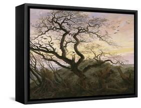 L'Arbre aux corbeaux-Caspar David Friedrich-Framed Stretched Canvas