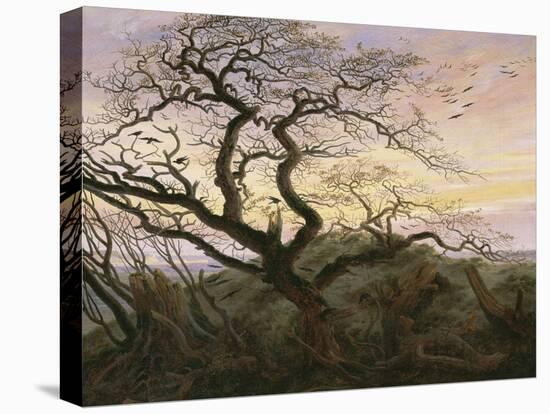 L'Arbre aux corbeaux-Caspar David Friedrich-Stretched Canvas