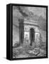 L'Arc De Triomphe as a Ruin, 19th Century-Édouard Riou-Framed Stretched Canvas