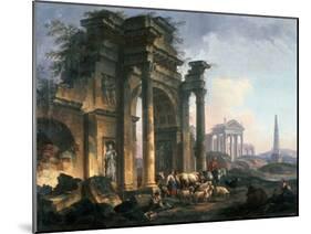 L'Arc De Triomphe, C1740-1807-Pierre Antoine De Machy-Mounted Giclee Print