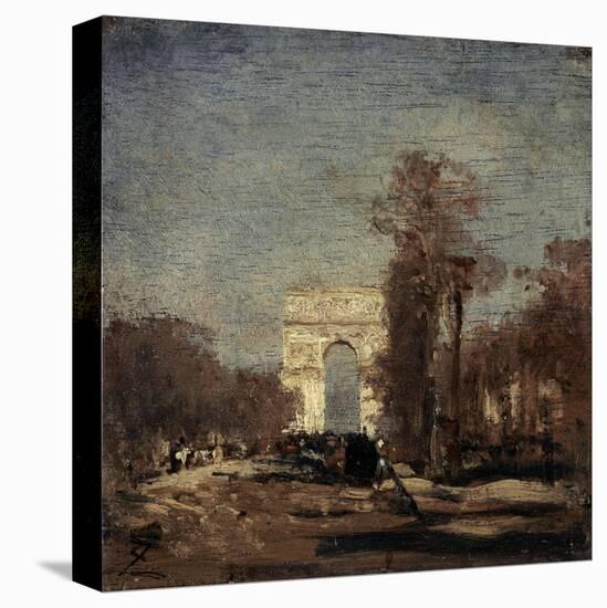 L'Arc de Triomphe de l'Etoile-Félix Ziem-Stretched Canvas