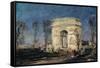 L'Arc de Triomphe de l'Etoile-Félix Ziem-Framed Stretched Canvas