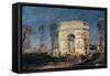 L'Arc de Triomphe de l'Etoile-Félix Ziem-Framed Stretched Canvas